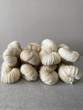 New Long Way Homestead Breed Specific Yarn Natural White Wool Bundle Lot of 8